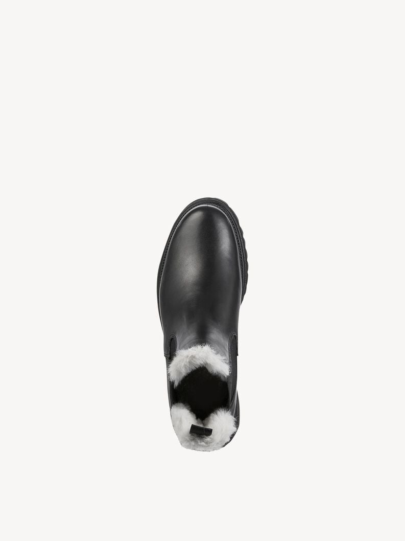 Tamaris Lederstiefelette - Schwarz Warmfutter