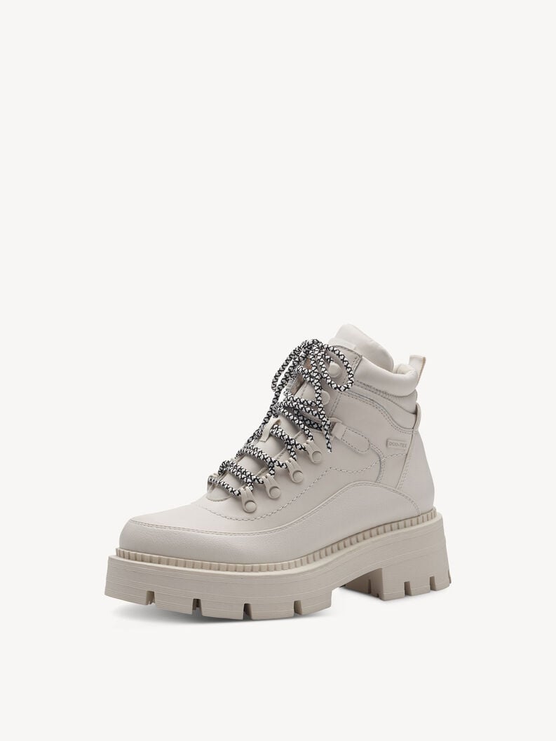 Tamaris Lederstiefelette - Weiß Warmfutter