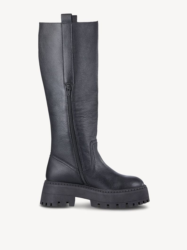 Tamaris Lederstiefel - Schwarz