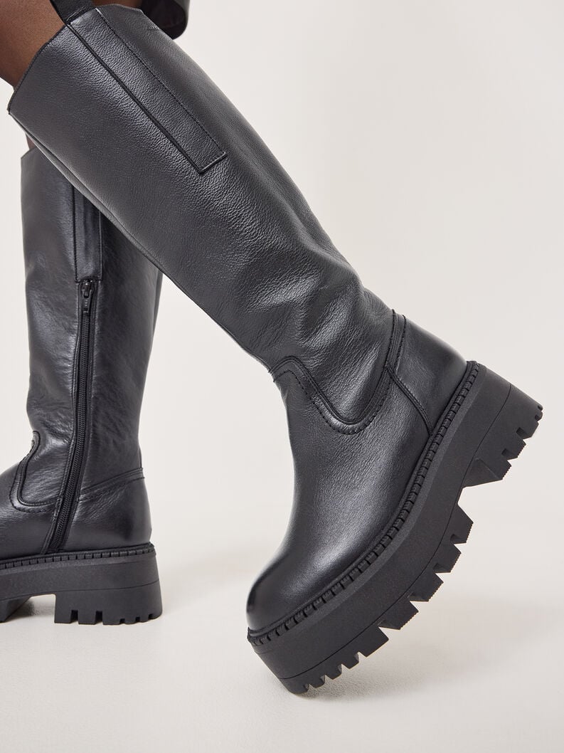 Tamaris Lederstiefel - Schwarz