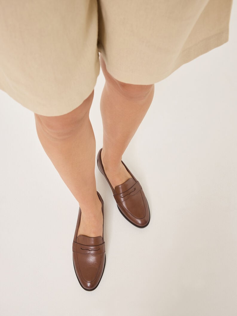 Tamaris Lederslipper - Braun