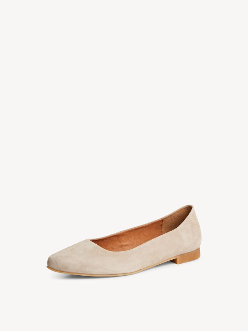 Tamaris Lederballerina - Beige