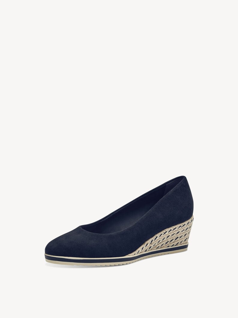 Tamaris Lederkeilpumps - Blau