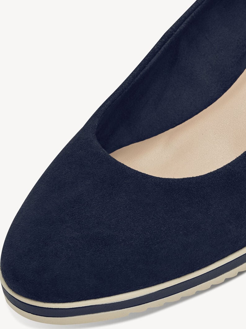 Tamaris Lederkeilpumps - Blau