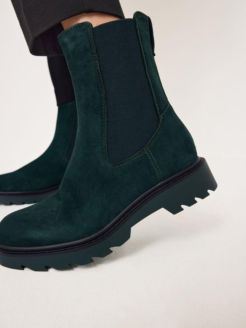 Tamaris Leder Chelsea Boot - Grün