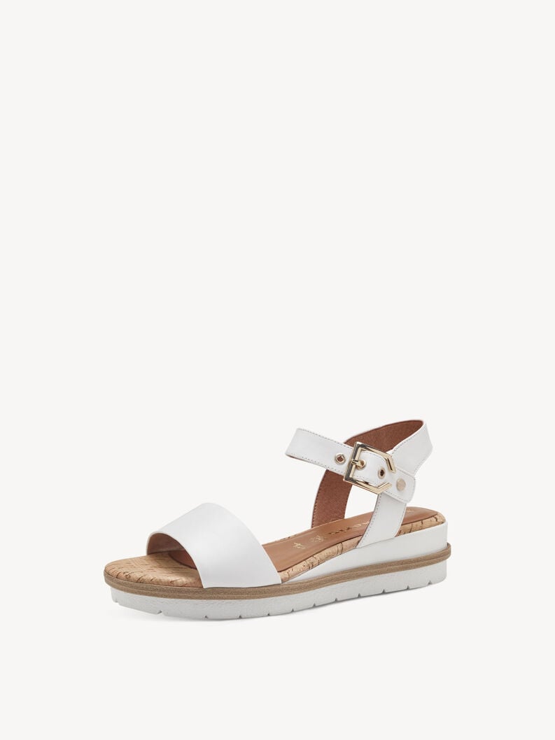 Tamaris Ledersandalette - Weiß
