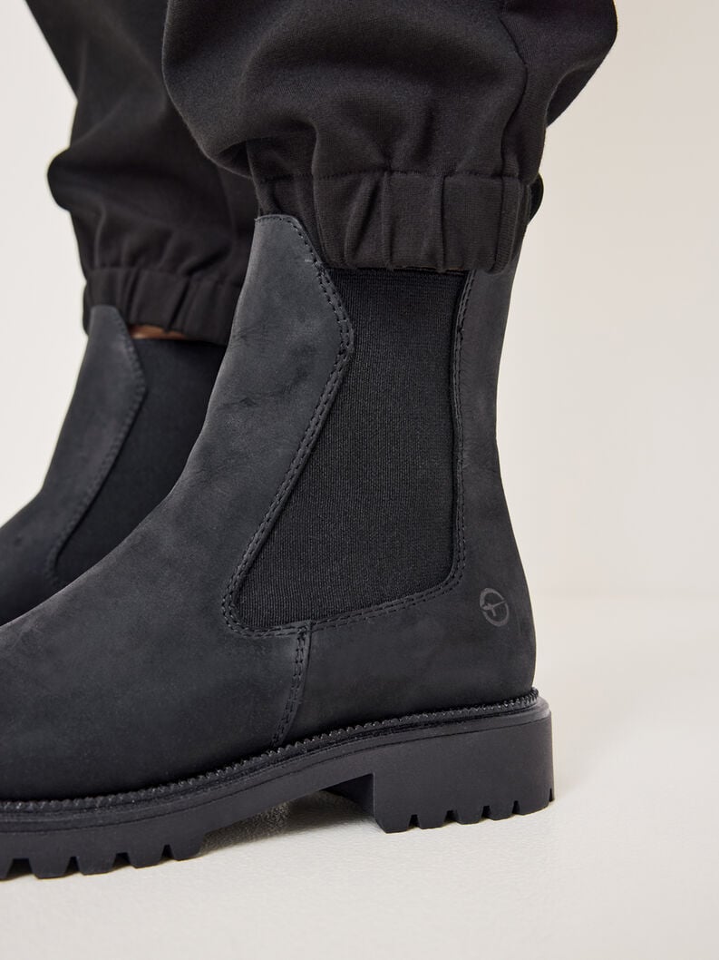 Tamaris Leder Chelsea Boot - Schwarz