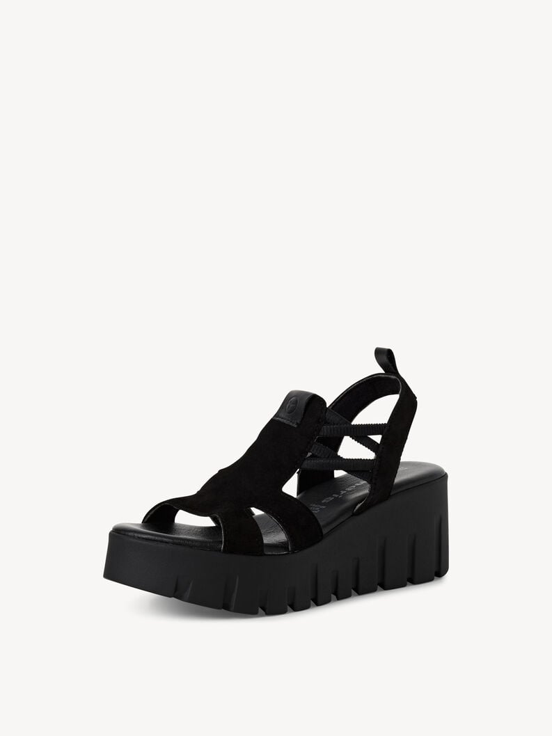 Tamaris Ledersandalette - Schwarz