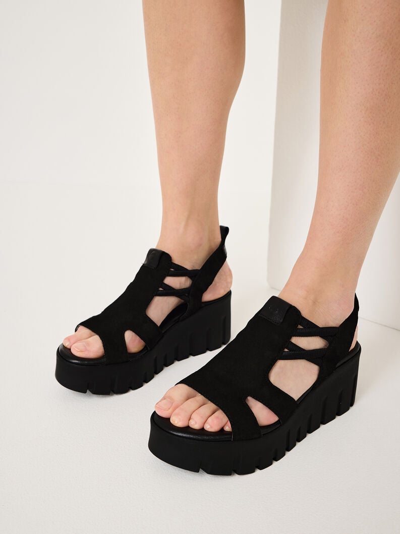 Tamaris Ledersandalette - Schwarz
