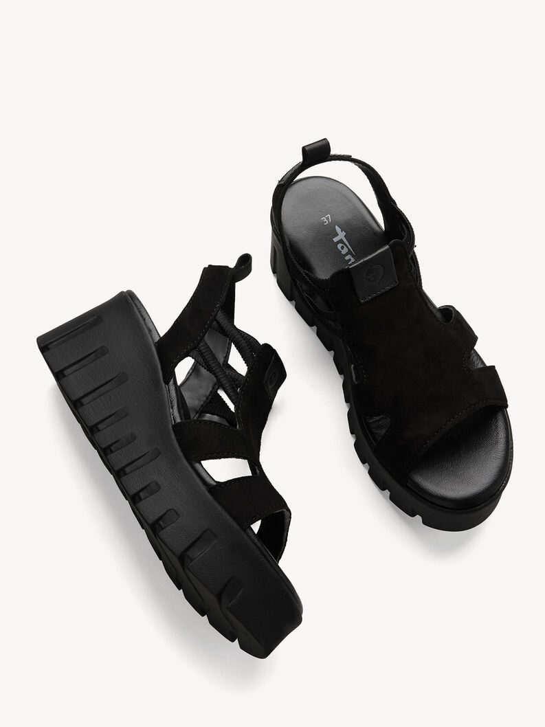Tamaris Ledersandalette - Schwarz