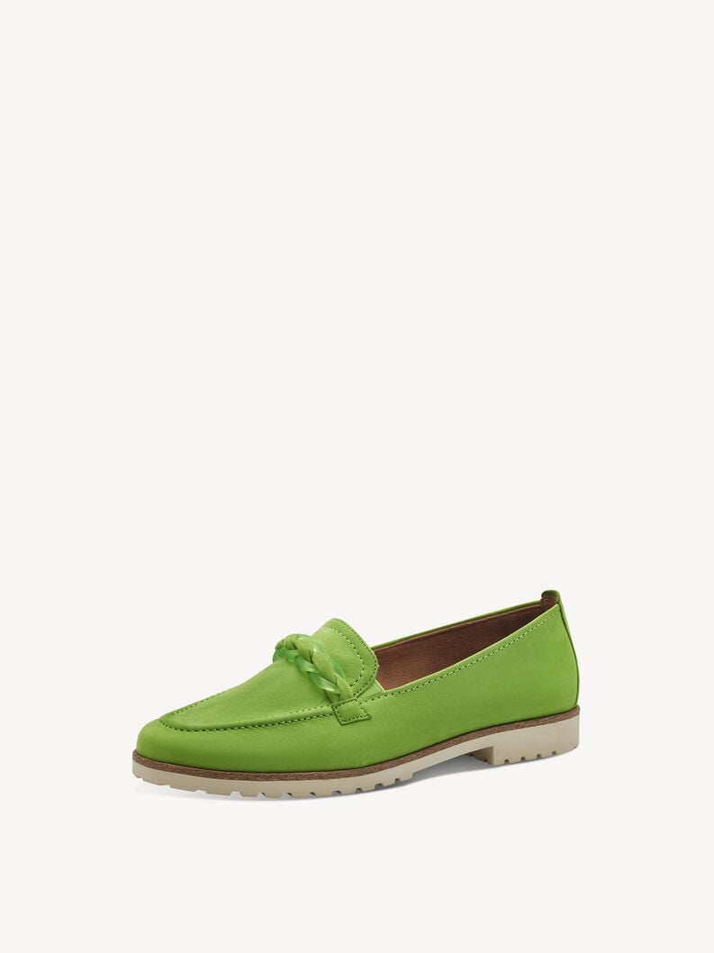 Tamaris Lederslipper - Grün