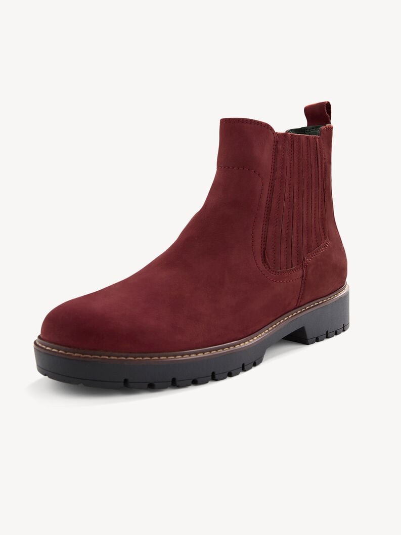Tamaris Leder Chelsea Boot - Rot