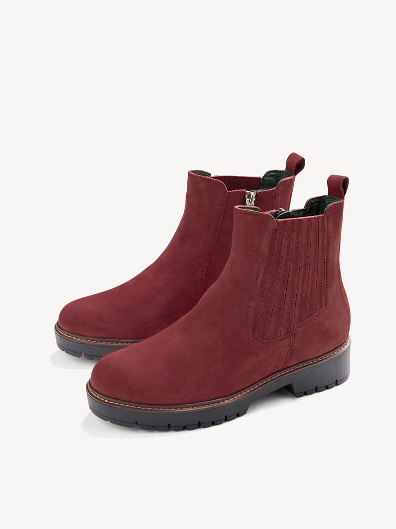 Tamaris Leder Chelsea Boot - Rot