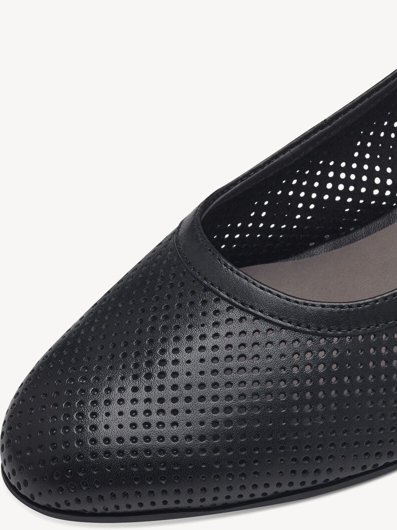 Tamaris Lederslingpumps - Schwarz