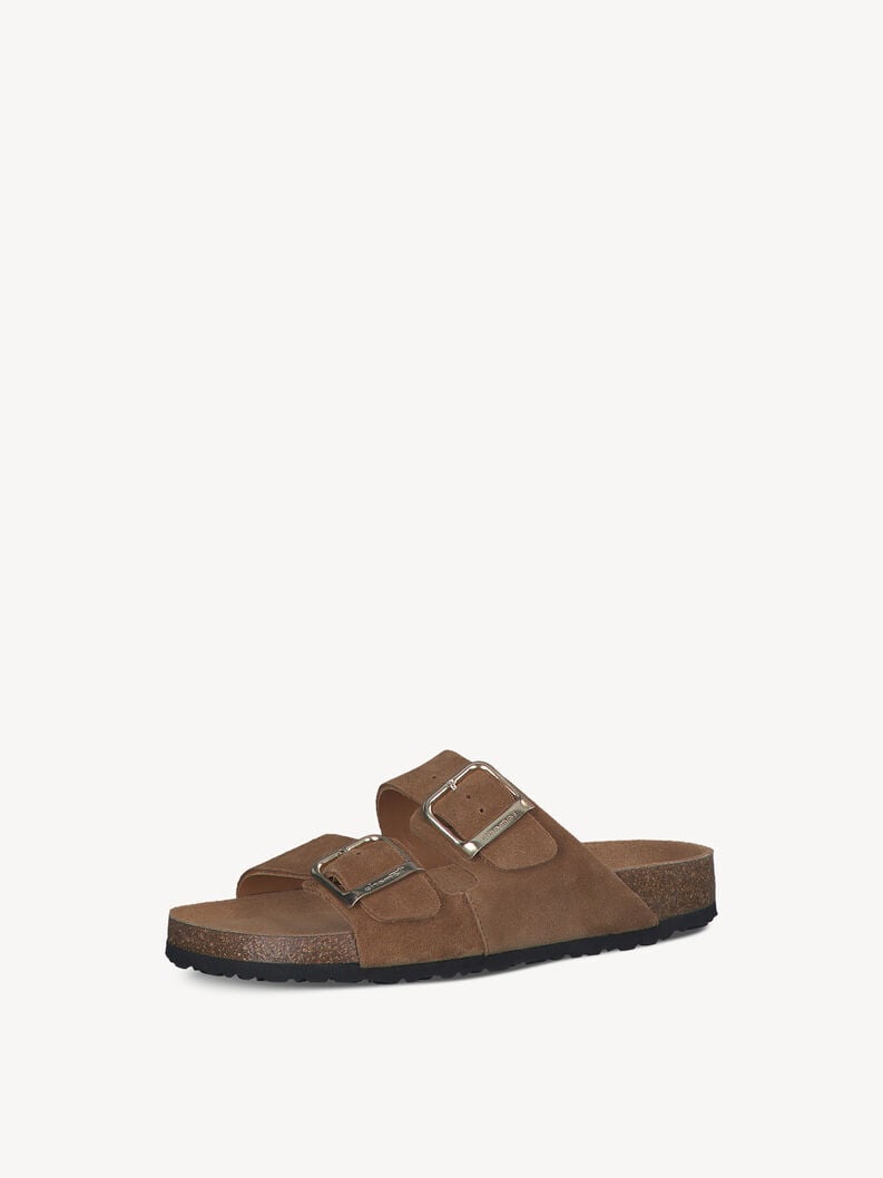 Tamaris Lederpantolette - Braun