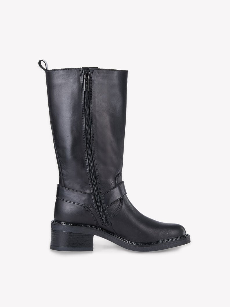 Tamaris Lederstiefelette - Schwarz