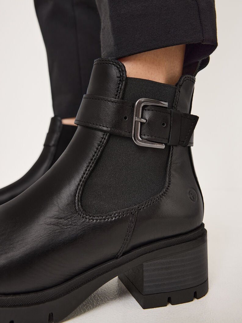 Tamaris Leder Chelsea Boot - Schwarz