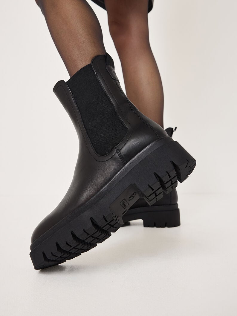 Tamaris Leder Chelsea Boot - Schwarz