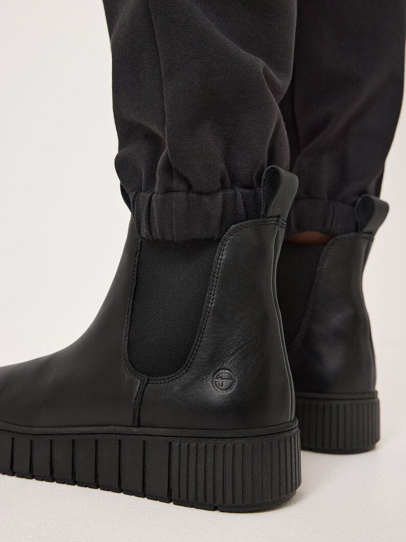 Tamaris Leder Chelsea Boot - Schwarz