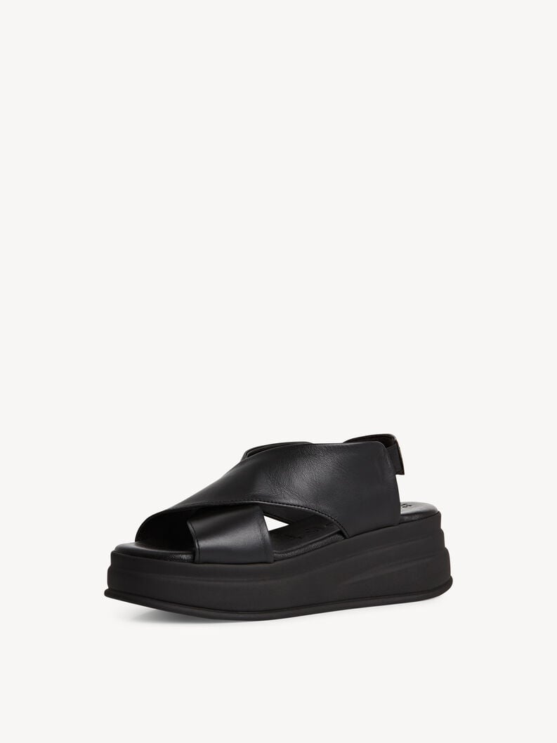 Tamaris Ledersandalette - Schwarz