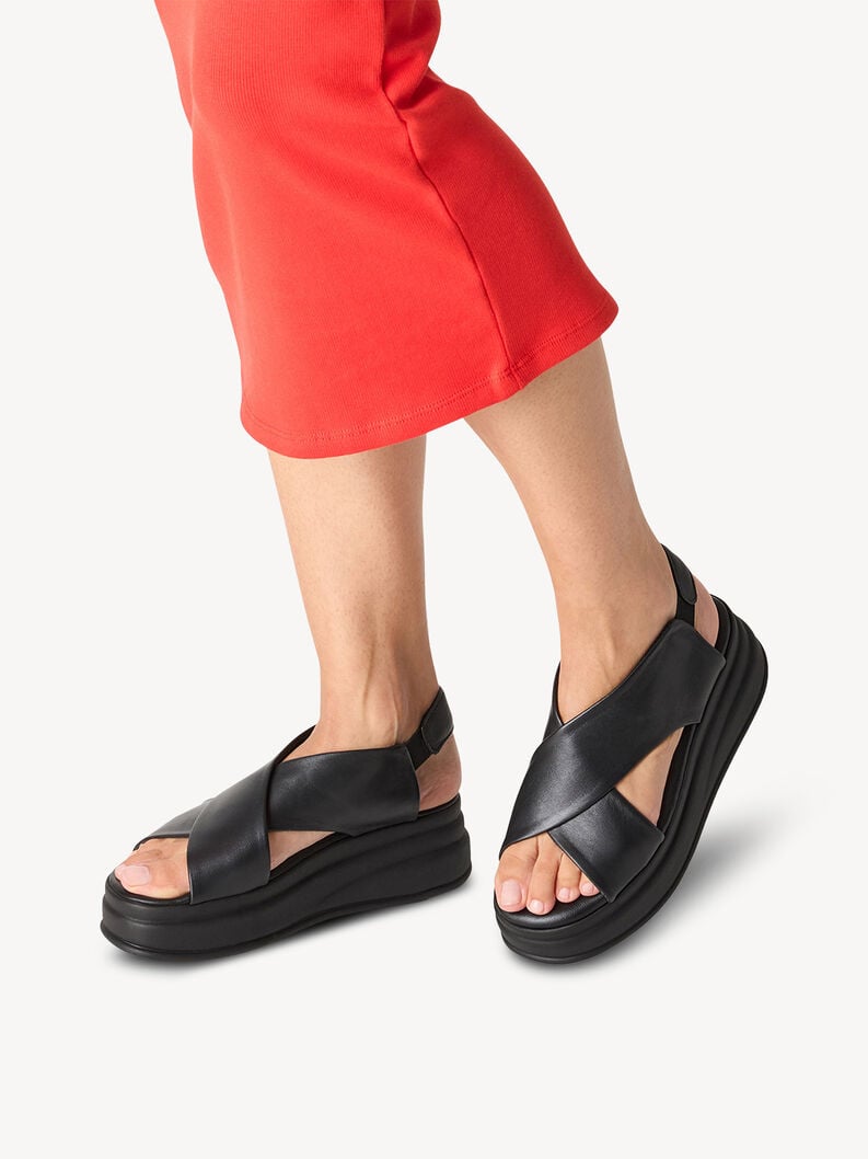 Tamaris Ledersandalette - Schwarz