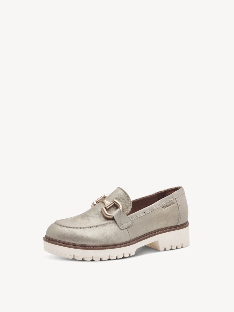 Tamaris Lederslipper - Beige
