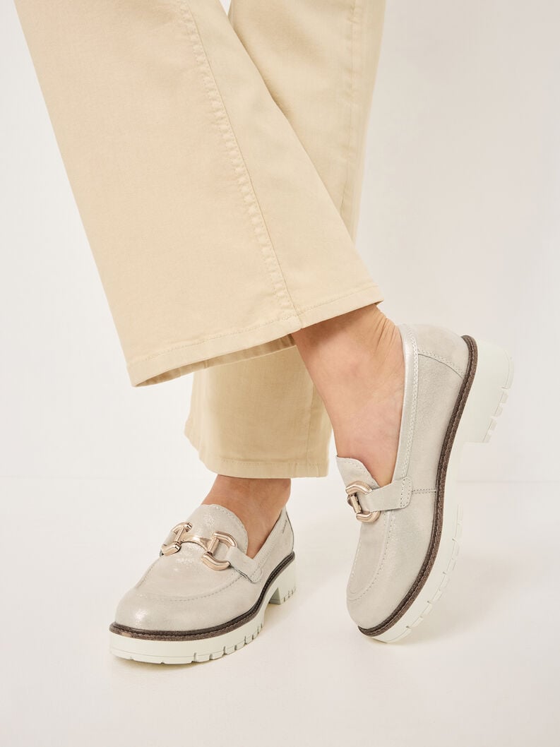 Tamaris Lederslipper - Beige