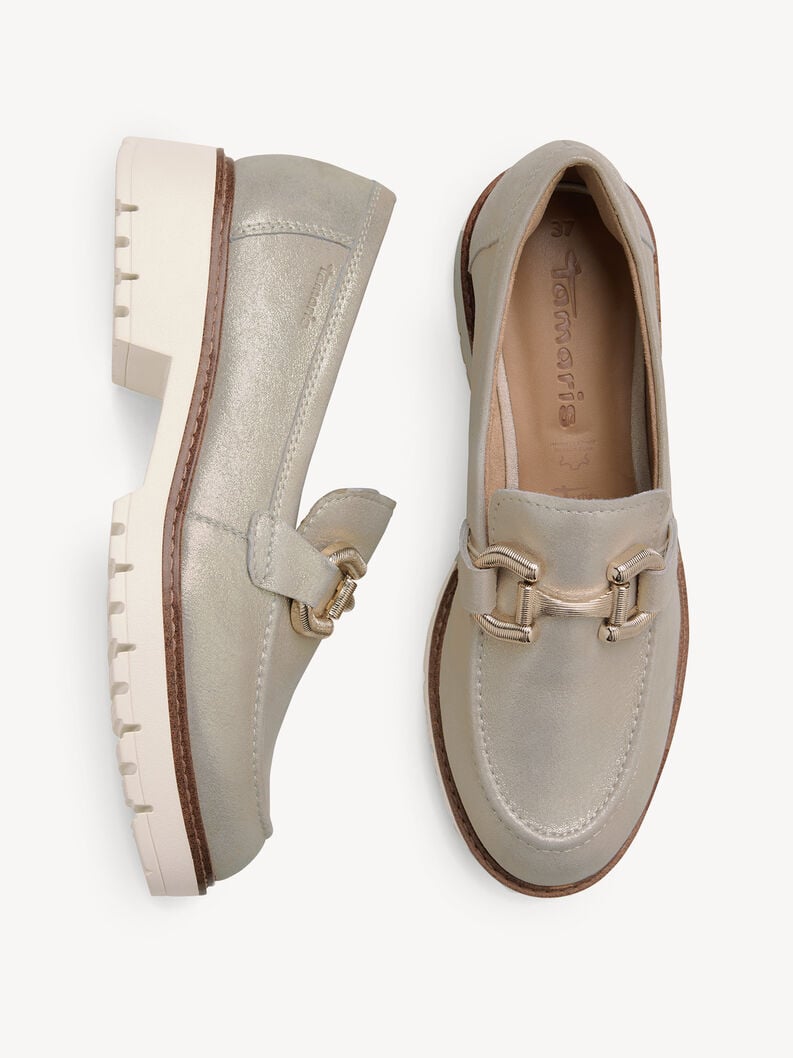 Tamaris Lederslipper - Beige