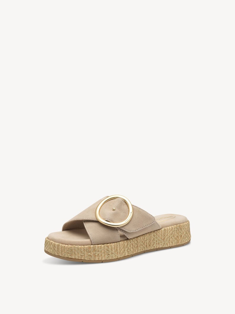 Tamaris Lederpantolette - Beige