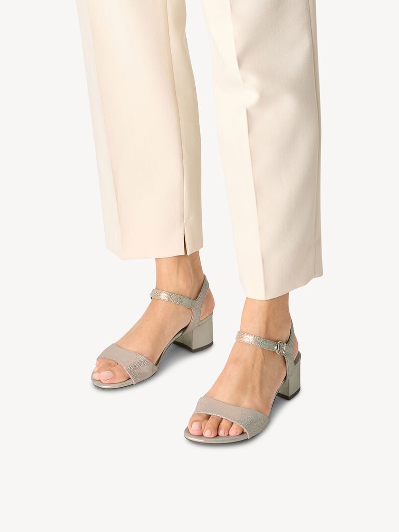 Tamaris Ledersandalette - Gold