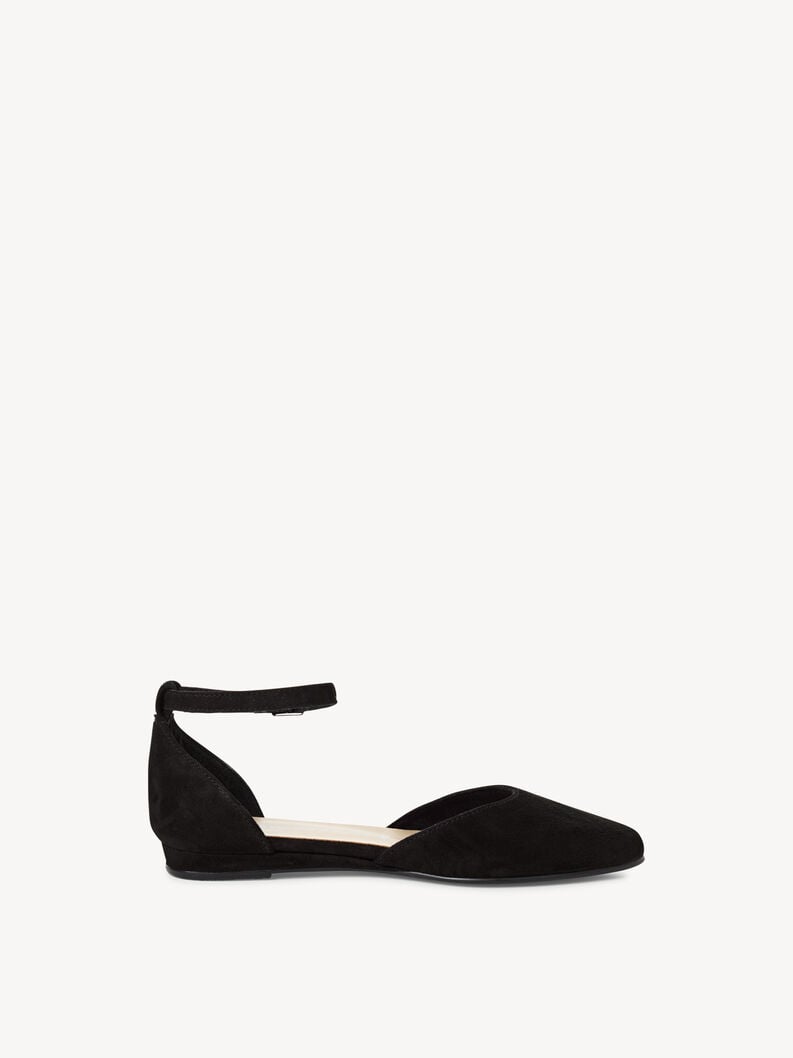 Tamaris Lederballerina - Schwarz