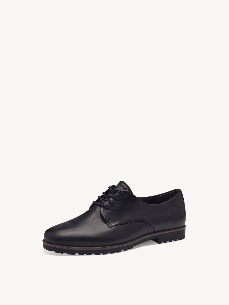 Tamaris Lederhalbschuh - Schwarz