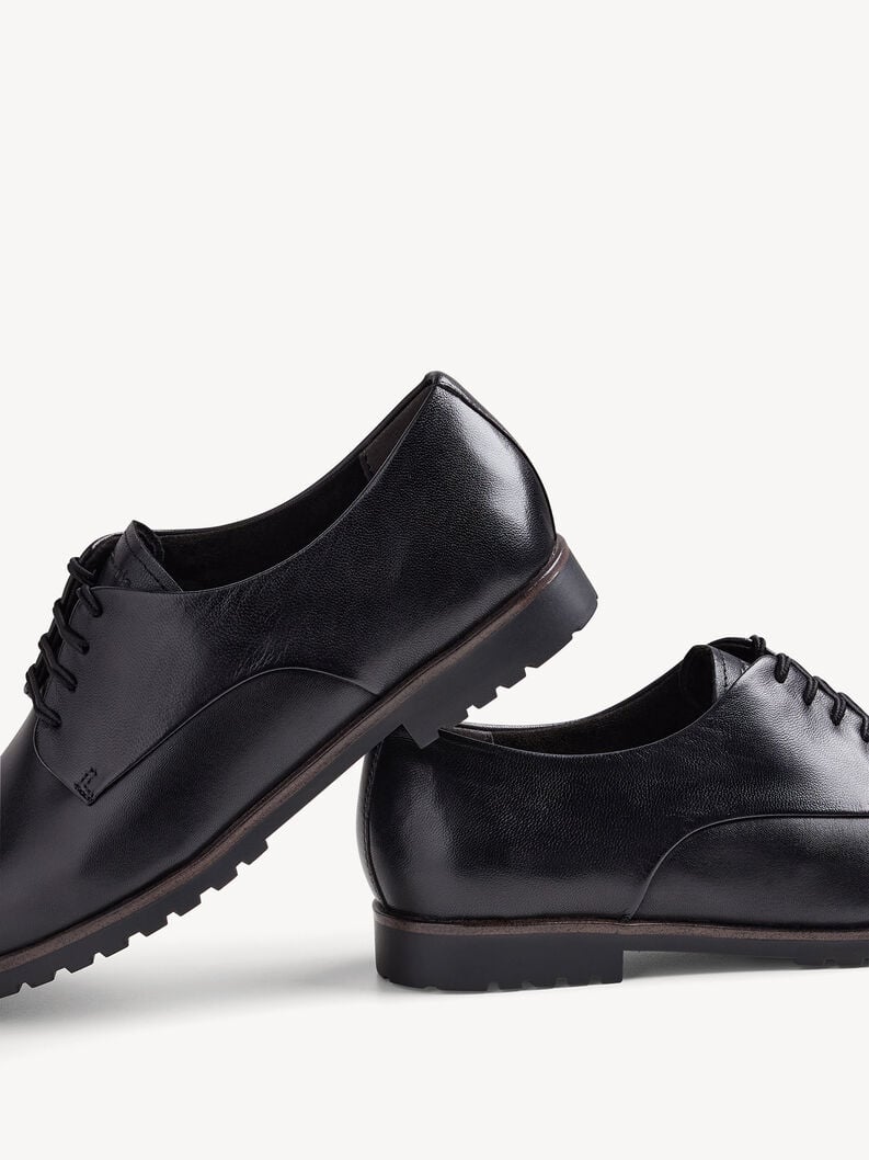 Tamaris Lederhalbschuh - Schwarz
