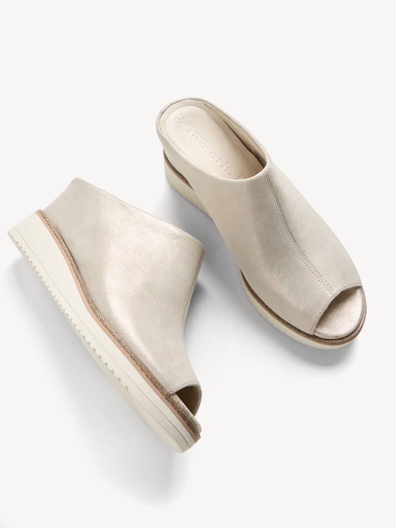 Tamaris Lederpantolette - Beige