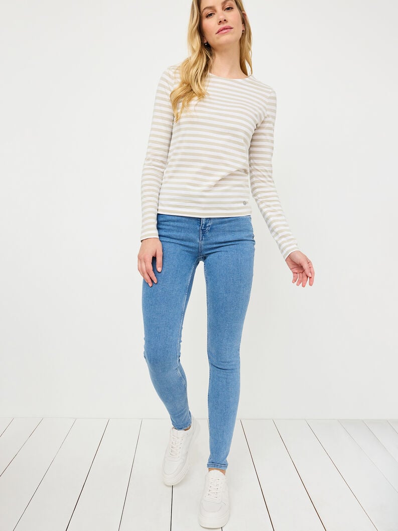 Tamaris Langarmshirt - Weiß