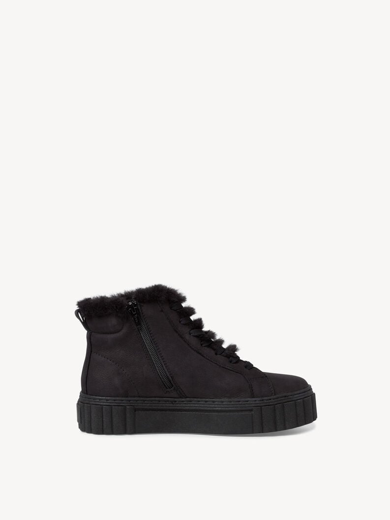 Tamaris Lederstiefelette - Schwarz Warmfutter
