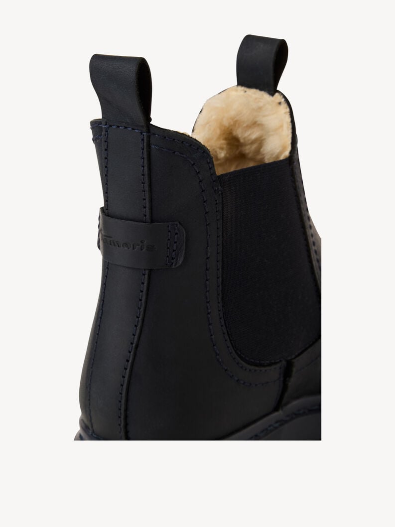 Tamaris Lederstiefelette - Blau Warmfutter