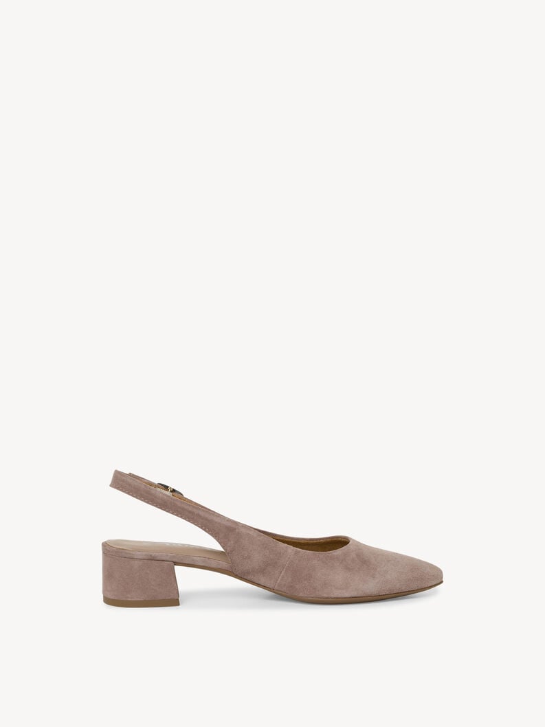 Tamaris Lederslingpumps - Beige