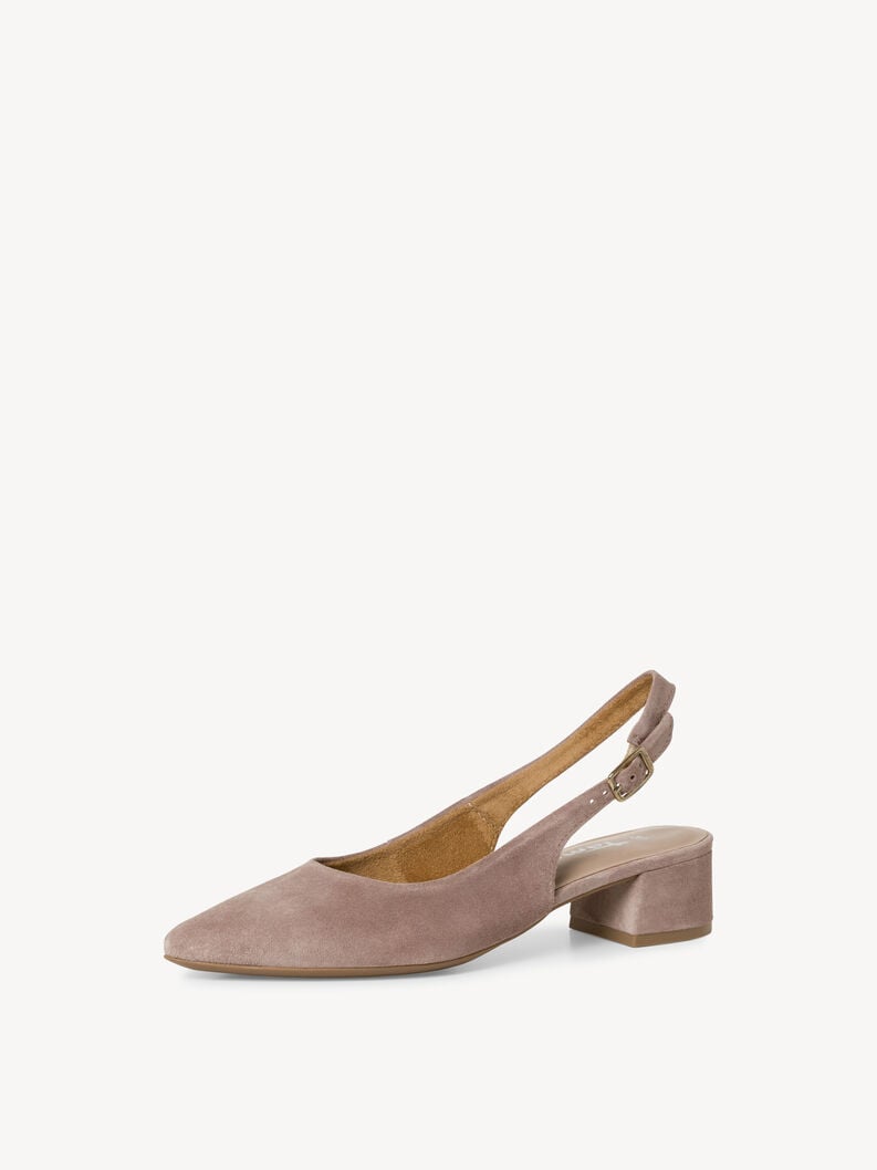 Tamaris Lederslingpumps - Beige