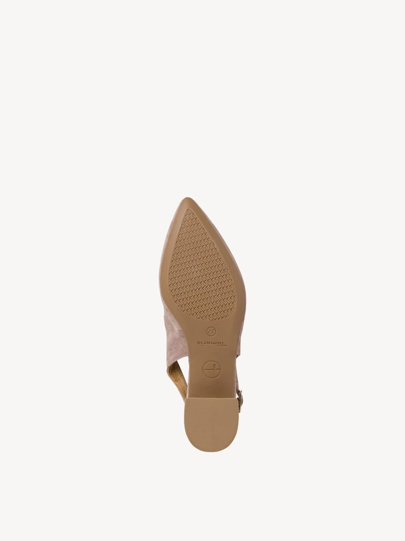 Tamaris Lederslingpumps - Beige