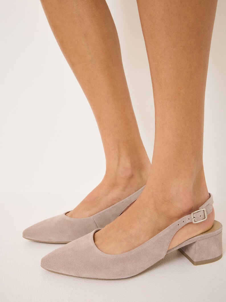 Tamaris Lederslingpumps - Beige