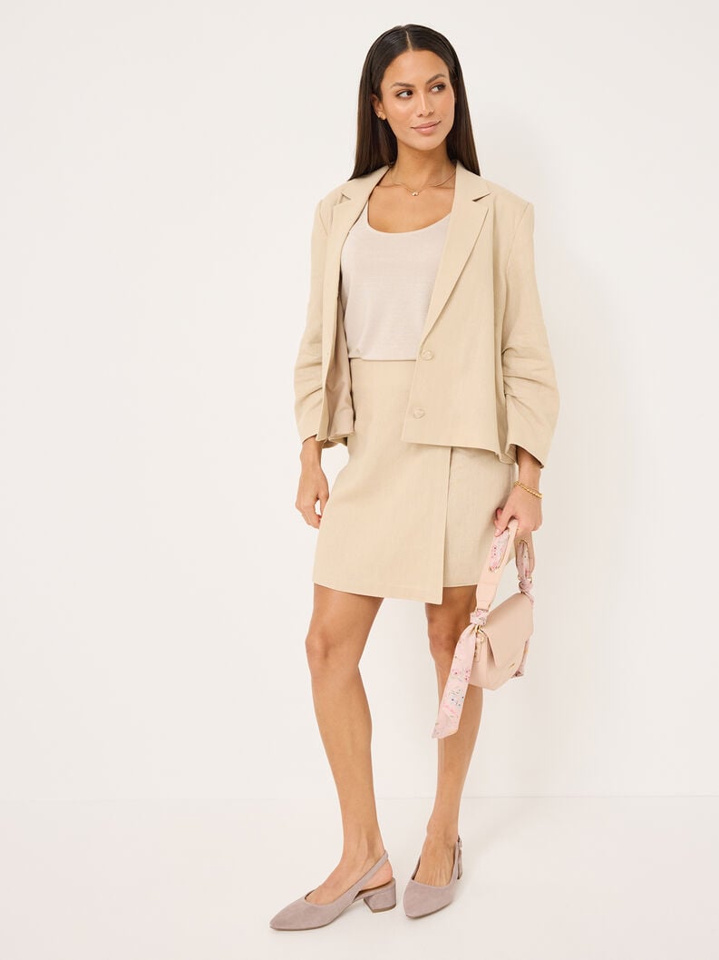 Tamaris Lederslingpumps - Beige