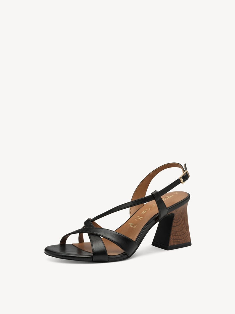 Tamaris Ledersandalette - Schwarz