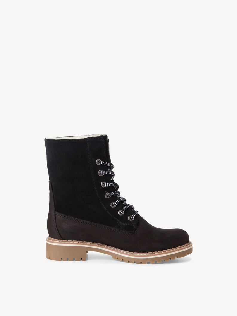 Tamaris Lederstiefelette - Schwarz Warmfutter