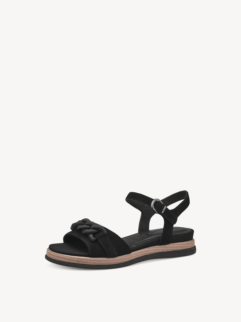 Tamaris Ledersandalette - Schwarz