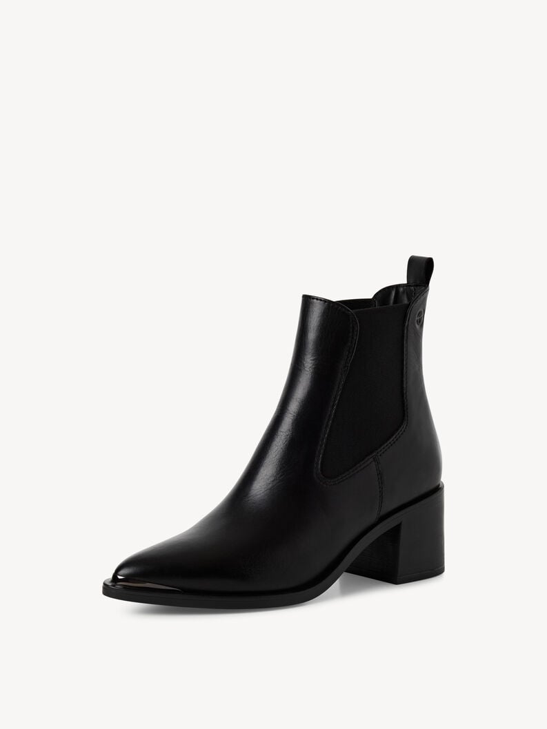 Tamaris Leder Chelsea Boot - Schwarz