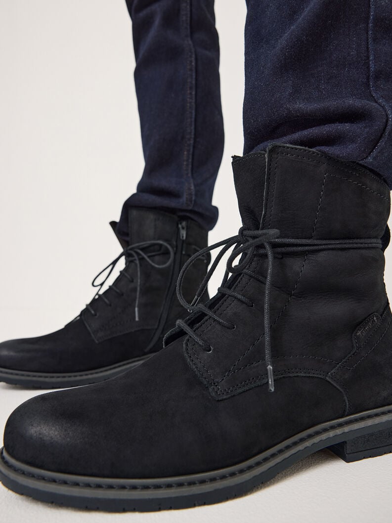 Tamaris Lederstiefelette - Schwarz