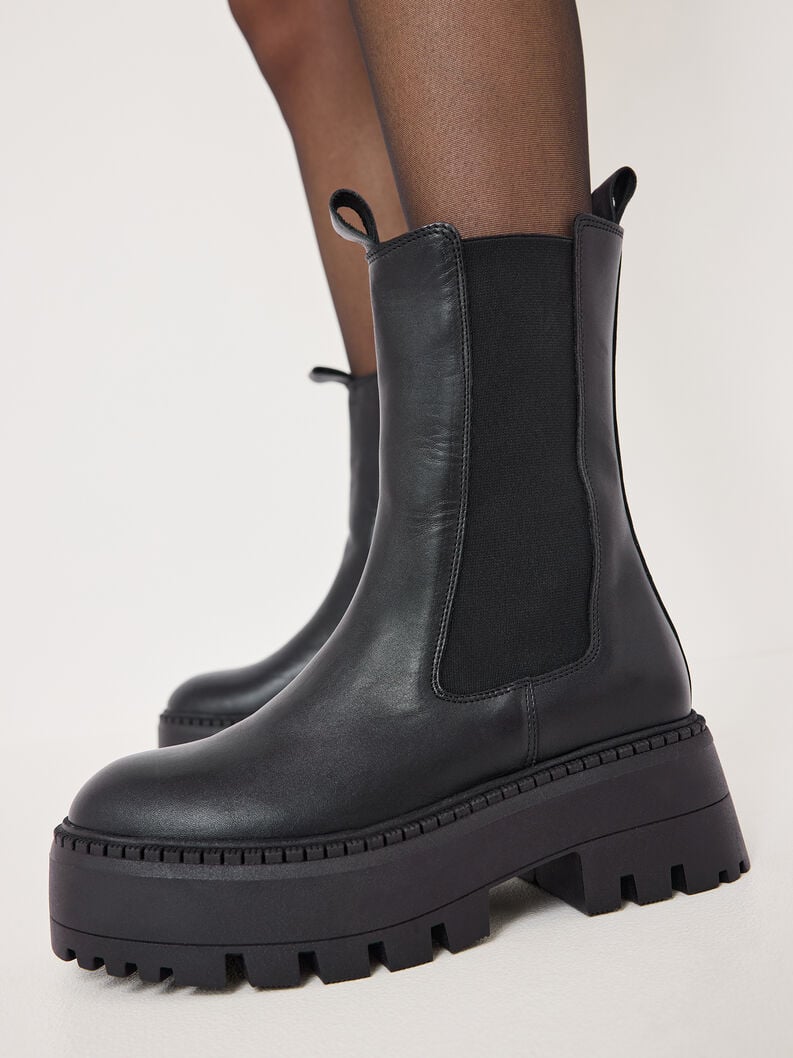 Tamaris Leder Chelsea Boot - Schwarz