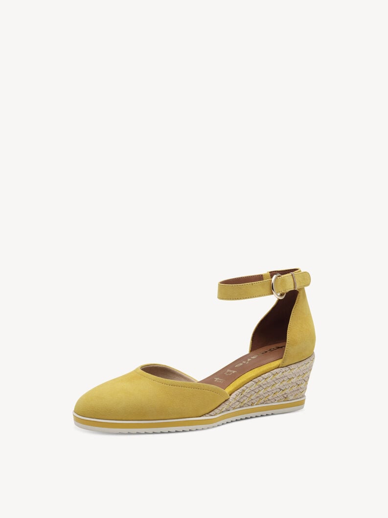 Tamaris Lederkeilpumps - Gelb
