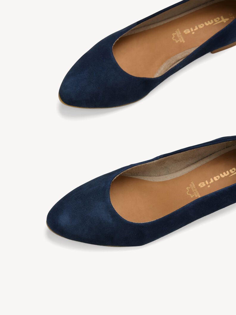 Tamaris Lederballerina - Blau